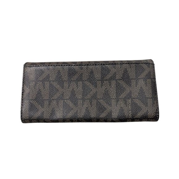 Michael Kors Signature MK Logo Wallet Brown - Picture 2 of 4